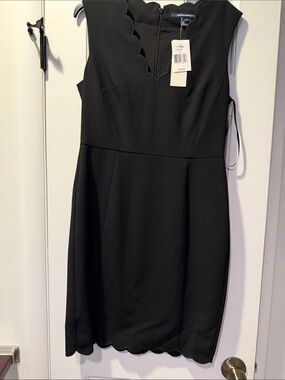 fcuk black sequin dress French Connection Jersey Midi Dress With Sequin Insert in Black